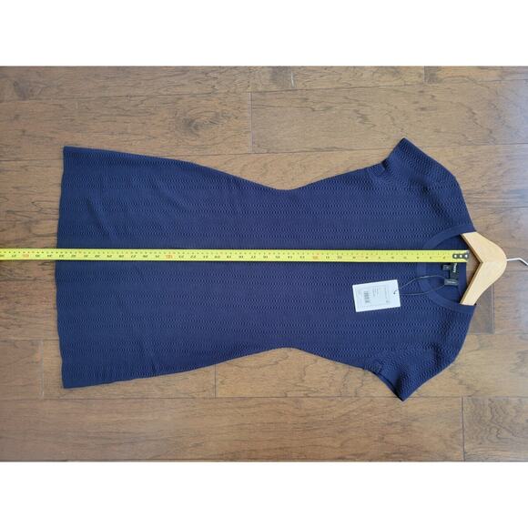 NEW NWT Theory Branteen Knit Sweater Dress Eclipse Navy Blue Bilen Size P $345 - Picture 4 of 6